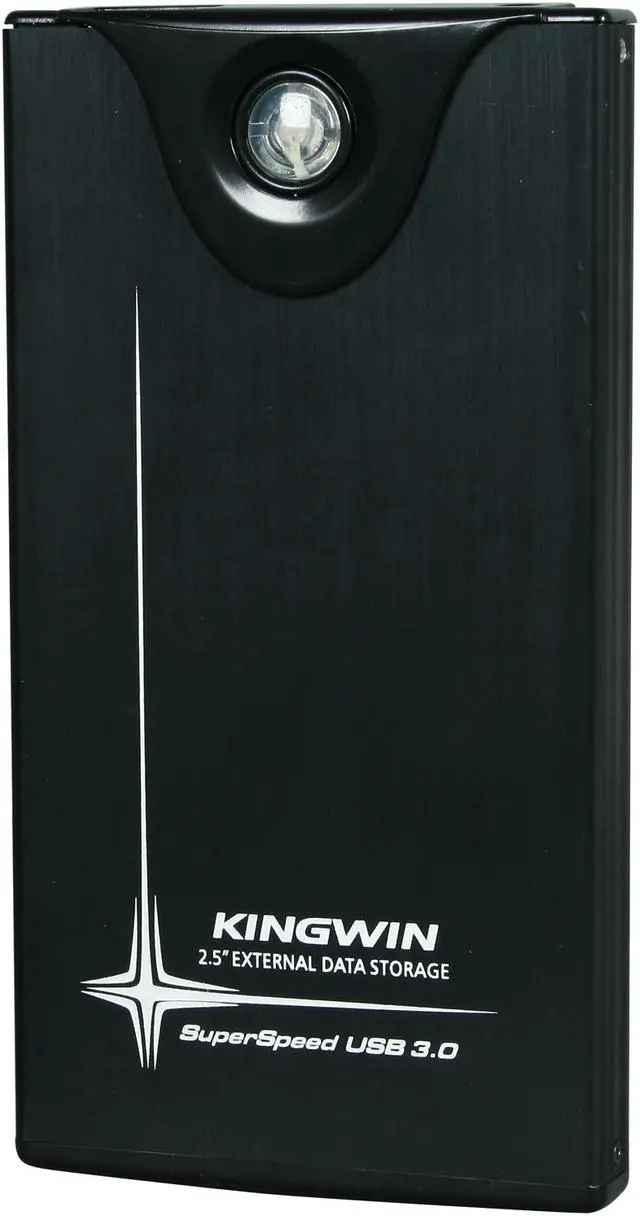 Main image of KINGWIN ATK-25U3-BK Aluminum 2.5" Black SATA I/II USB 3.0 External Enclosure