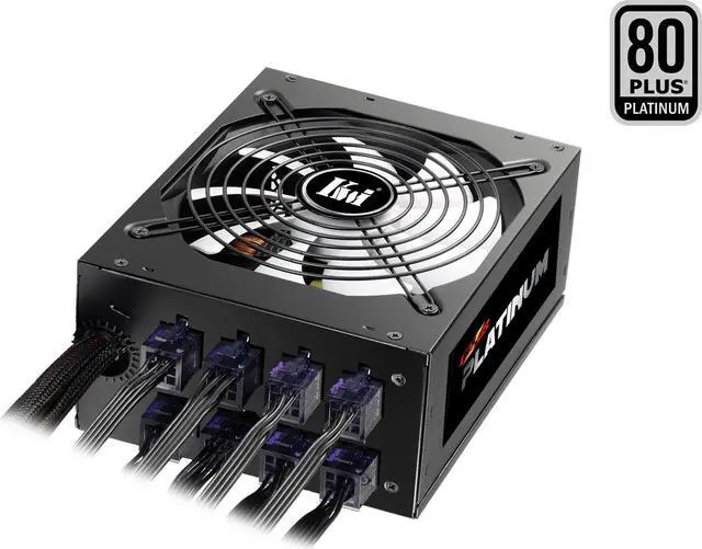 Main image of KINGWIN LZP-1000 1000 W ATX 12V v2.2, EPS 12V v2.91, and SSI EPS 12V v2.92 SLI Ready CrossFire Ready 80 PLUS PLATINUM Certified Modular Active PFC Power Supply
