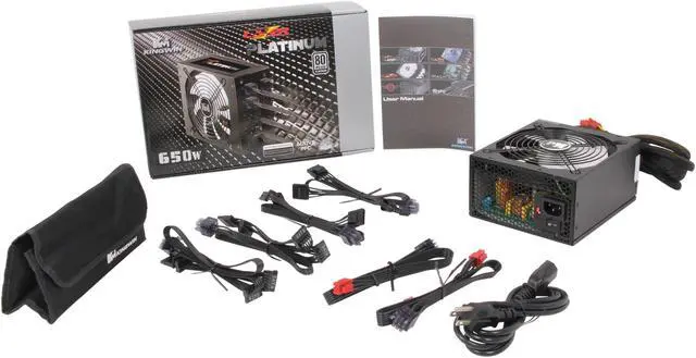 Alt view image 7 of 7 - KINGWIN LZP-650 650 W ATX 12V v2.2 / EPS 12V v2.91 SLI Ready CrossFire Ready 80 PLUS PLATINUM Certified Modular Active PFC Power Supply