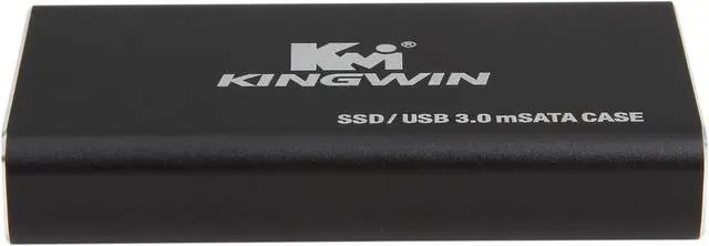 Alt view image 2 of 6 - KINGWIN KM-U3MSATA Aluminum Black mSATA USB 3.0 SSD Enclosure Adapter