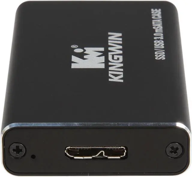 Alt view image 3 of 6 - KINGWIN KM-U3MSATA Aluminum Black mSATA USB 3.0 SSD Enclosure Adapter