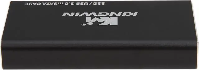 Alt view image 4 of 6 - KINGWIN KM-U3MSATA Aluminum Black mSATA USB 3.0 SSD Enclosure Adapter