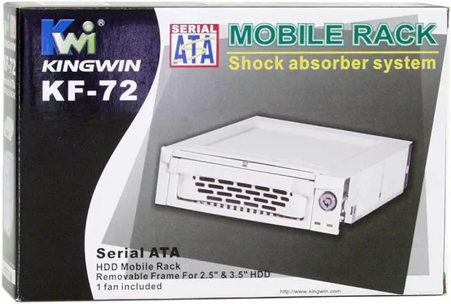 Alt view image 4 of 4 - KINGWIN KF-72 BEIGE HDD Mobile Rack
