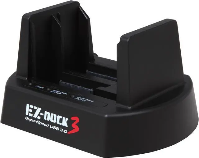 Main image of KINGWIN EZD-2537U3 Plastic 2.5" & 3.5" Black SATA I/II/III USB 3.0 SuperSpeed USB 3.0 Dual-Bay SATA Drive Docking Station