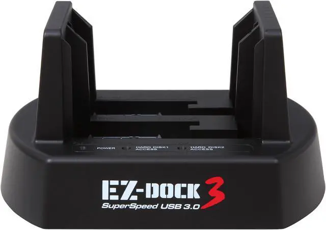 Alt view image 2 of 7 - KINGWIN EZD-2537U3 Plastic 2.5" & 3.5" Black SATA I/II/III USB 3.0 SuperSpeed USB 3.0 Dual-Bay SATA Drive Docking Station