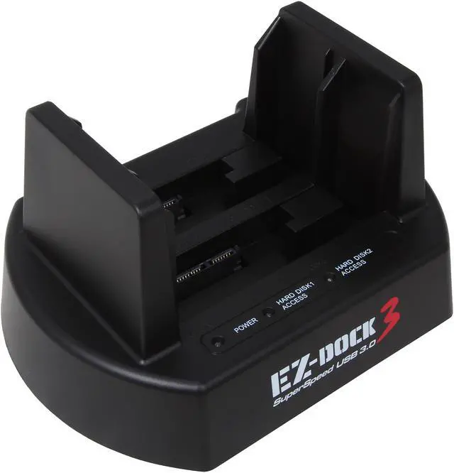 Alt view image 6 of 7 - KINGWIN EZD-2537U3 Plastic 2.5" & 3.5" Black SATA I/II/III USB 3.0 SuperSpeed USB 3.0 Dual-Bay SATA Drive Docking Station