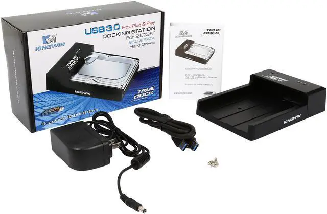 Alt view image 6 of 6 - KINGWIN TD-2535U3 2.5" & 3.5" Black 2.5”/3.5” SATA I/II/III Hard Disk Drive (HDD) or Solid-State Drive (SSD) USB 3.0, Backwards Compatible USB 2.0 2.5" /3.5" Lay-Flat SATA HDD & SSD Station w/ USB3.0