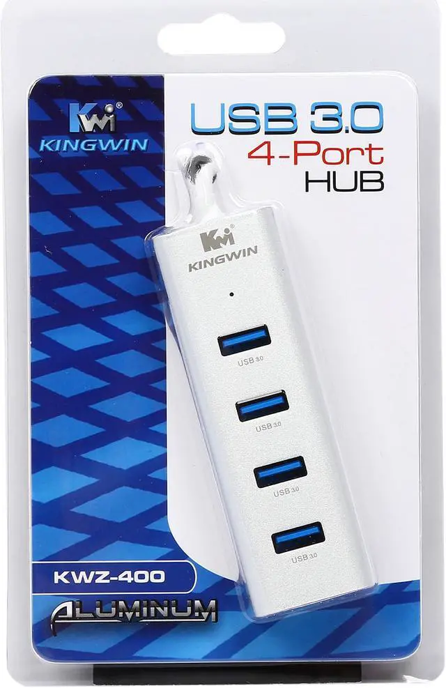 Alt view image 5 of 5 - Kingwin KWZ-400 Aluminum 4-Port USB 3.0 Hub