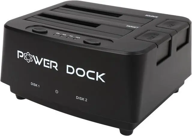 Main image of KINGWIN PD-2537U3 Aluminum / Plastic 2.5" & 3.5" Black SATA USB 3.0 Dual-Bay 2.5”/3.5” SATA Hard Drive (HDD) & Solid State Drive (SSD) Docking Station