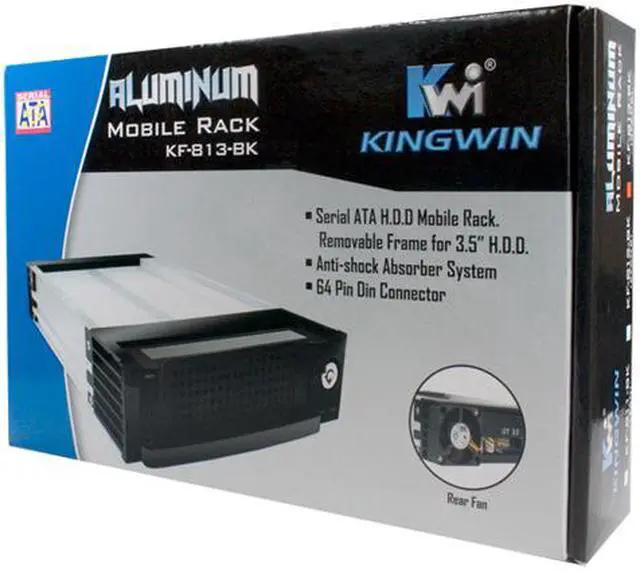 Alt view image 4 of 4 - KINGWIN KF-813-BK SATA Mobile Rack