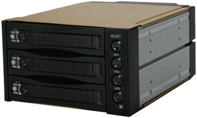 Main image of iStarUSA BPU-230SATA-BPL 2 x 5.25" to 3 x 3.5" SAS / SATA 6.0 Gbps Hot-Swap Cage - Lockable