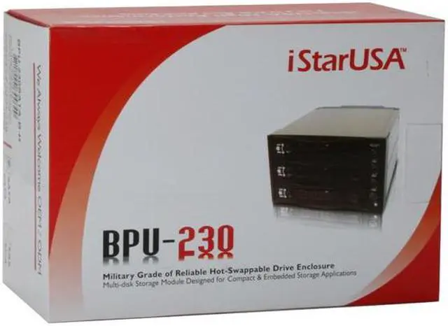 Alt view image 7 of 7 - iStarUSA BPU-230SATA-BPL 2 x 5.25" to 3 x 3.5" SAS / SATA 6.0 Gbps Hot-Swap Cage - Lockable