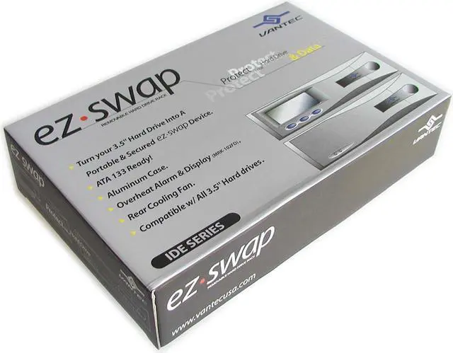 Alt view image 7 of 7 - VANTEC MRK-102FD-BK EZ Swap Removeable Hard drive rack with LCD display