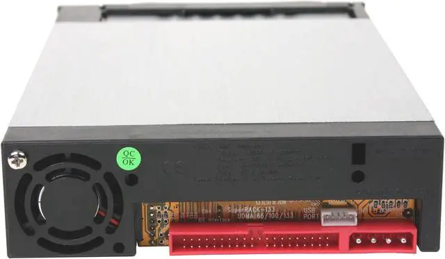 Alt view image 3 of 5 - Vantec EZ Swap 2 3.5" Aluminum Removable IDE Hard Drive Mobile Rack With Key and Fan - Model MRK-300FD-BK
