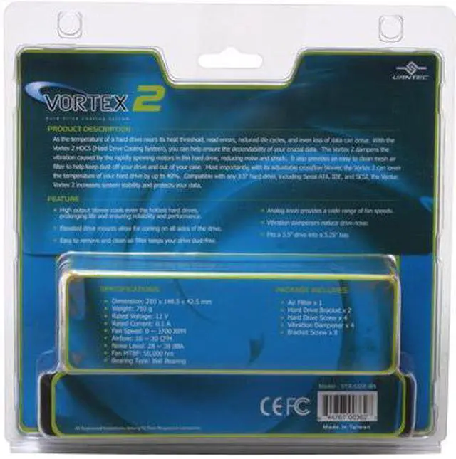 Alt view image 6 of 6 - Vantec Vortex 2 Hard Drive Cooling System - Model VTX-C02-BK