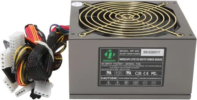 Alt view image 2 of 8 - nMEDIAPC Mute Power MP-400 400 W ATX12V Power Supply