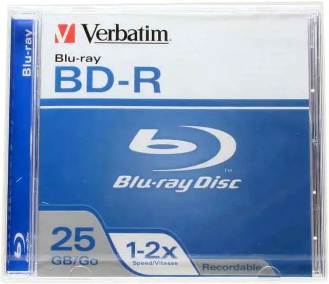 Main image of Verbatim 25GB 2X BD-R(Blu-ray) Single Jewel Case Branded Disc Model 95357