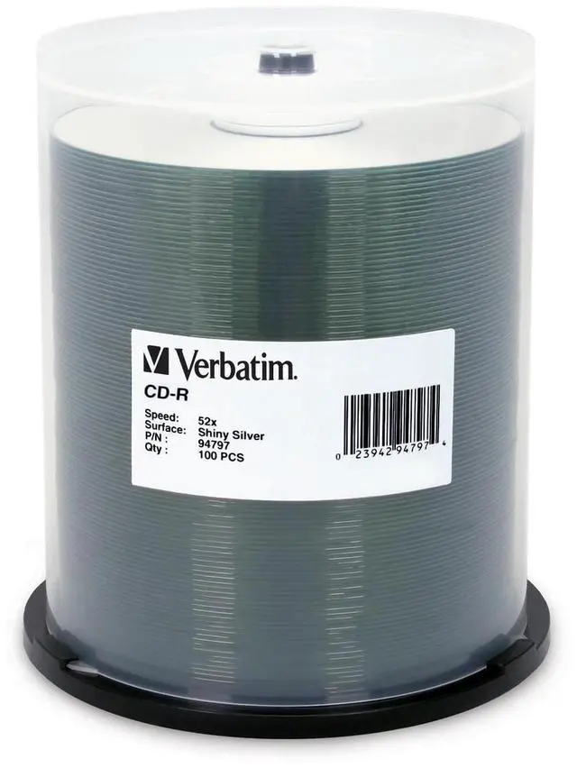 Main image of Verbatim 700MB 52X CD-R 100 Packs Spindle Media Model 94797