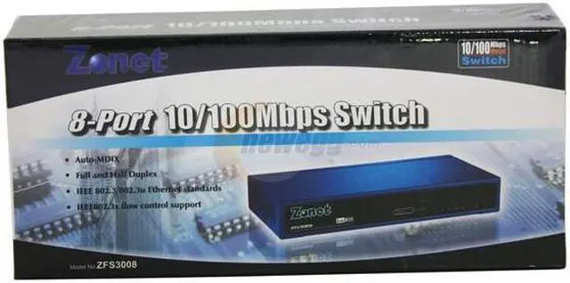 Alt view image 6 of 6 - Zonet ZFS3008 Ethernet Switch