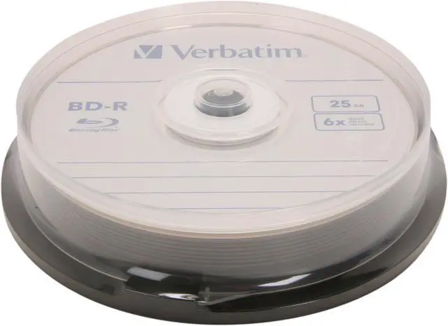 Alt view image 2 of 2 - Verbatim 25GB 6X BD-R 10 Packs Spindle Disc Model 97238