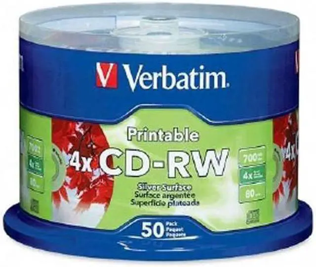 Main image of Verbatim DataLifePlus 700MB 2X - 4X CD-RW 50 Packs Spindle Media Model 95159