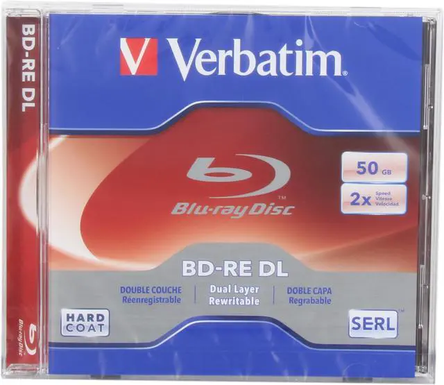 Alt view image 2 of 2 - Verbatim 50GB 2X BD-RE DL Single Jewel Case Disc Model 97536