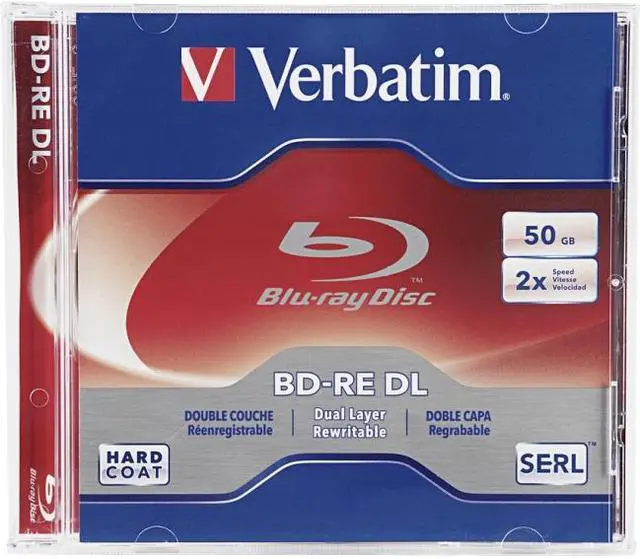 Main image of Verbatim 50GB 2X BD-RE DL Single Jewel Case Disc Model 97536