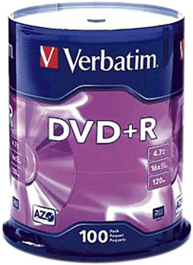 Main image of Verbatim DVD Recordable Media - DVD+R - 16x - 4.70 GB Spindle