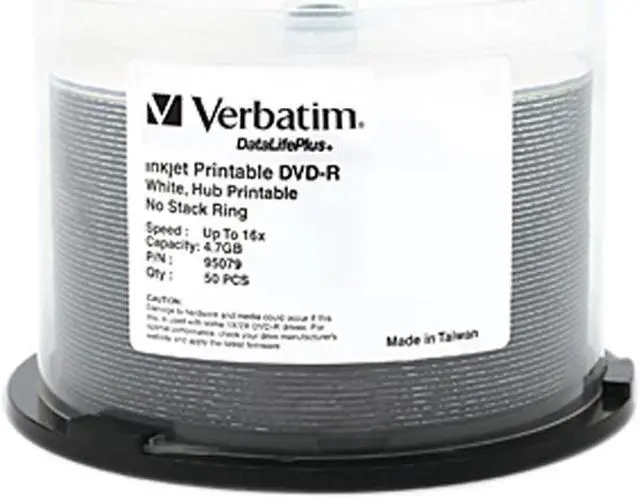 Main image of Verbatim DataLifePlus DVD Recordable Media - DVD-R - 16x - 4.70 GB - 200 Pack