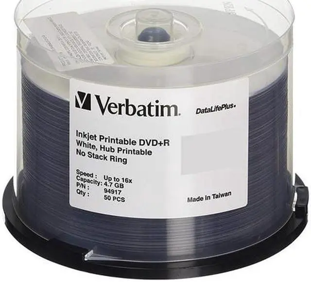 Main image of Verbatim DataLifePlus DVD Recordable Media - DVD+R - 16x - 4.70 GB - 50 Pack Spindle