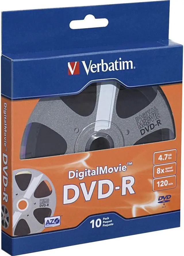 Main image of Verbatim Digital Movie DVD-R 10pk Bulk Box