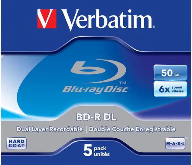 Main image of Verbatim 25GB 6X BD-R SL Printable 25 Packs Spindle Disc Model 43738