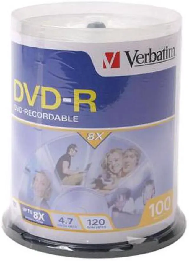 Main image of Verbatim 4.7GB 8X DVD-R 100 Packs Spindle Disc Model 94985