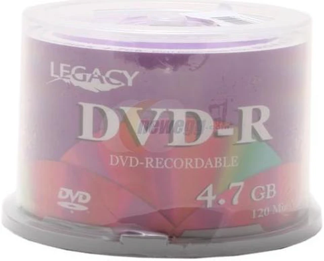 LEGACY 4.7GB 16X DVD-R 50 Packs Disc Model DVD-R16X50CB - Newegg.com