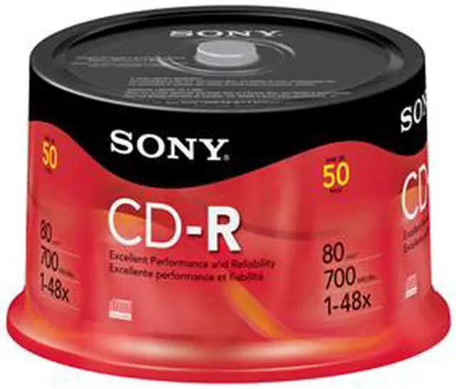 Main image of SONY 700MB 48X CD-R 50 Packs Spindle Disc Model 50CDQ80RS