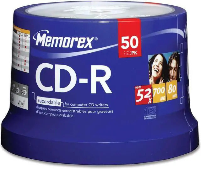 Main image of memorex 700MB 52X CD-R 50 Packs Spindle Disc Model 04563