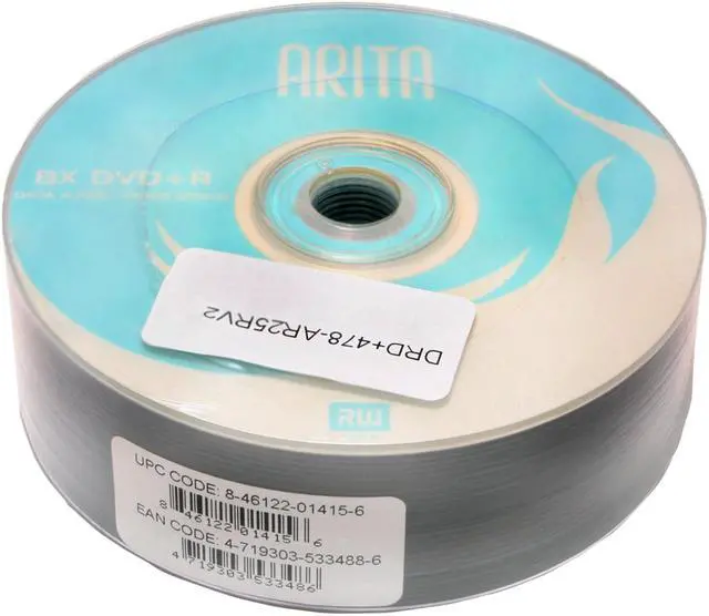 Main image of RiDATA ARITA 4.7GB 8X DVD+R 25 Packs Spindle Disc Model DRD+478-AR25RV2