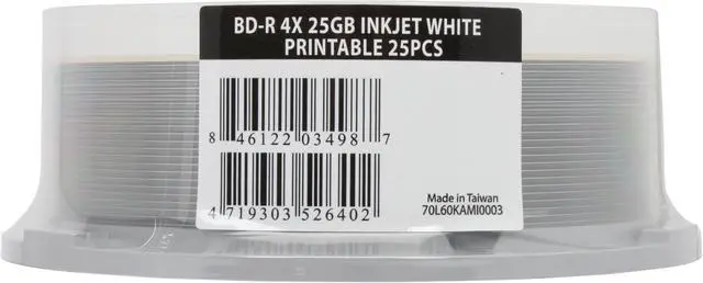 Main image of RiDATA 25GB 4X BD-R 25 Packs Spindle Disc Model BDR-254-IWCB25
