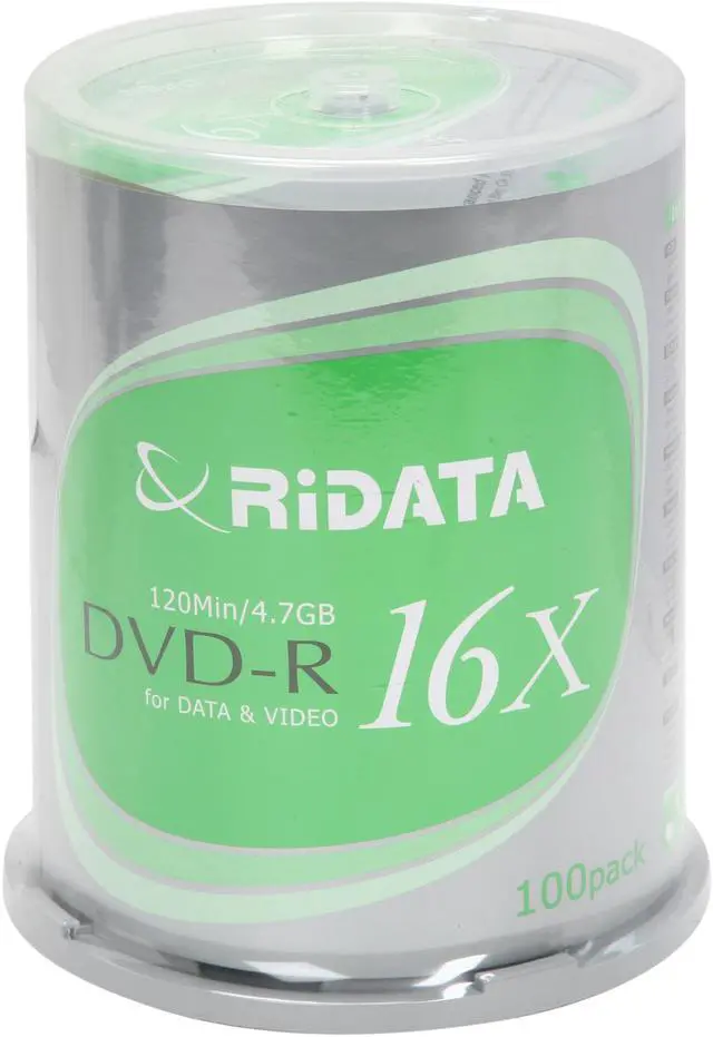 Main image of RiDATA 4.7GB 16X DVD-R 100 Packs Spindle Disc Model DRD-4716-RDCB100E - OEM