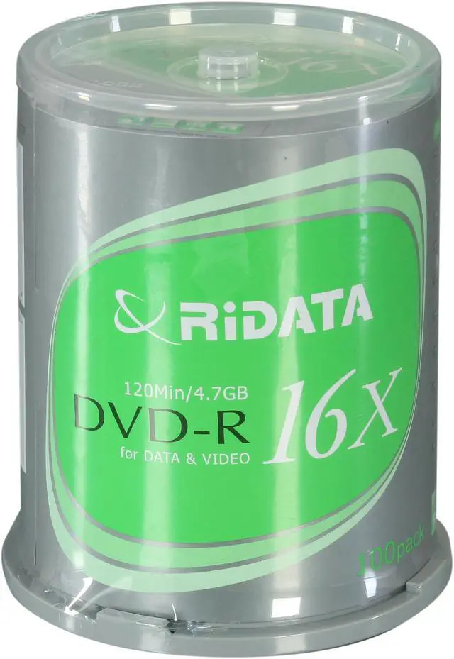 Main image of RiDATA 4.7GB 16X DVD-R 100 Packs Spindle Disc Model DRD-4716-RDCB100B