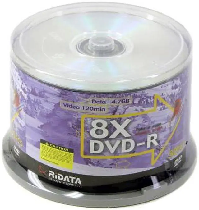 Main image of RiDATA 4.7GB 8X DVD-R 50 Packs Spindle Disc Model DRD-478-RDCB50