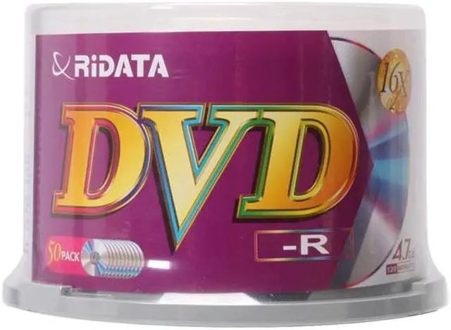Main image of RiDATA 4.7GB 16X DVD-R 50 Packs Spindle Disc Model DRD-4716-RDCB50