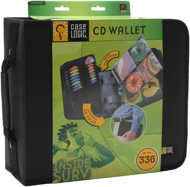 Alt view image 4 of 6 - Case Logic CDW-320 CD Wallet Nylon Black Hold Up To 336 CDs