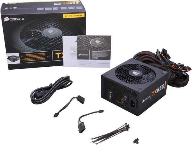 Alt view image 7 of 7 - CORSAIR TX Series CMPSU-650TX 650 W ATX12V / EPS12V SLI Ready CrossFire Ready 80 PLUS BRONZE Certified Active PFC Compatible with Core i7 Power Supply & New 4th Gen CPU Certified Haswell Ready