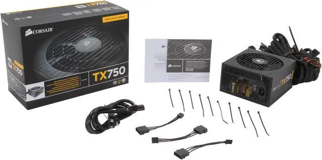 Alt view image 7 of 7 - CORSAIR TX Series CMPSU-750TX 750 W ATX12V v2.3 SLI Ready CrossFire Ready 80 PLUS BRONZE Certified Active PFC Compatible with New 4th Gen CPU Certified Haswell Ready