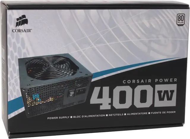 Alt view image 10 of 10 - CORSAIR CMPSU-400CX 400 W ATX12V V2.2 80 PLUS Certified Compatible with Core i7 Power Supply