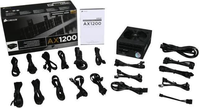 Alt view image 7 of 7 - CORSAIR Professional Series Gold AX1200 (CMPSU-1200AX) 1200 W ATX12V v2.31 / EPS12V v2.92 SLI Certified 80 PLUS GOLD Certified Full Modular Active PFC Power Supply