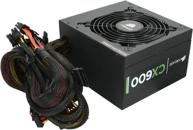 Alt view image 4 of 7 - CORSAIR Builder Series CX600 (CMPSU-600CX) 600 W ATX12V v2.3 Active PFC Power Supply