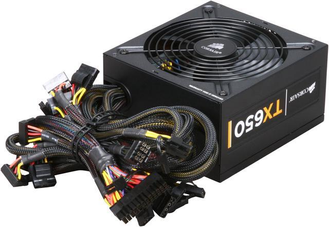 Alt view image 4 of 7 - CORSAIR Enthusiast Series TX650 650W ATX12V/EPS12V 80 PLUS BRONZE Certified Active PFC High Performance Power Supply