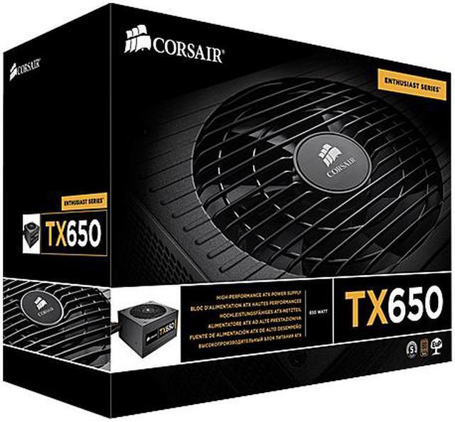 Alt view image 7 of 7 - CORSAIR Enthusiast Series TX650 650W ATX12V/EPS12V 80 PLUS BRONZE Certified Active PFC High Performance Power Supply